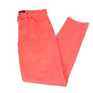 J Brand Rail Skinny Jeans Hot Pink Peach Size 29
